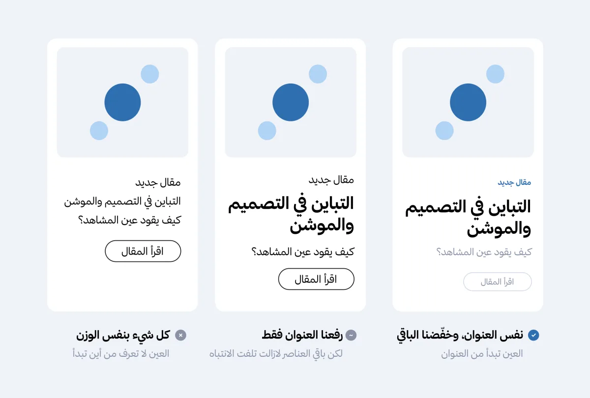 رفع العنصر وخفض ما حوله